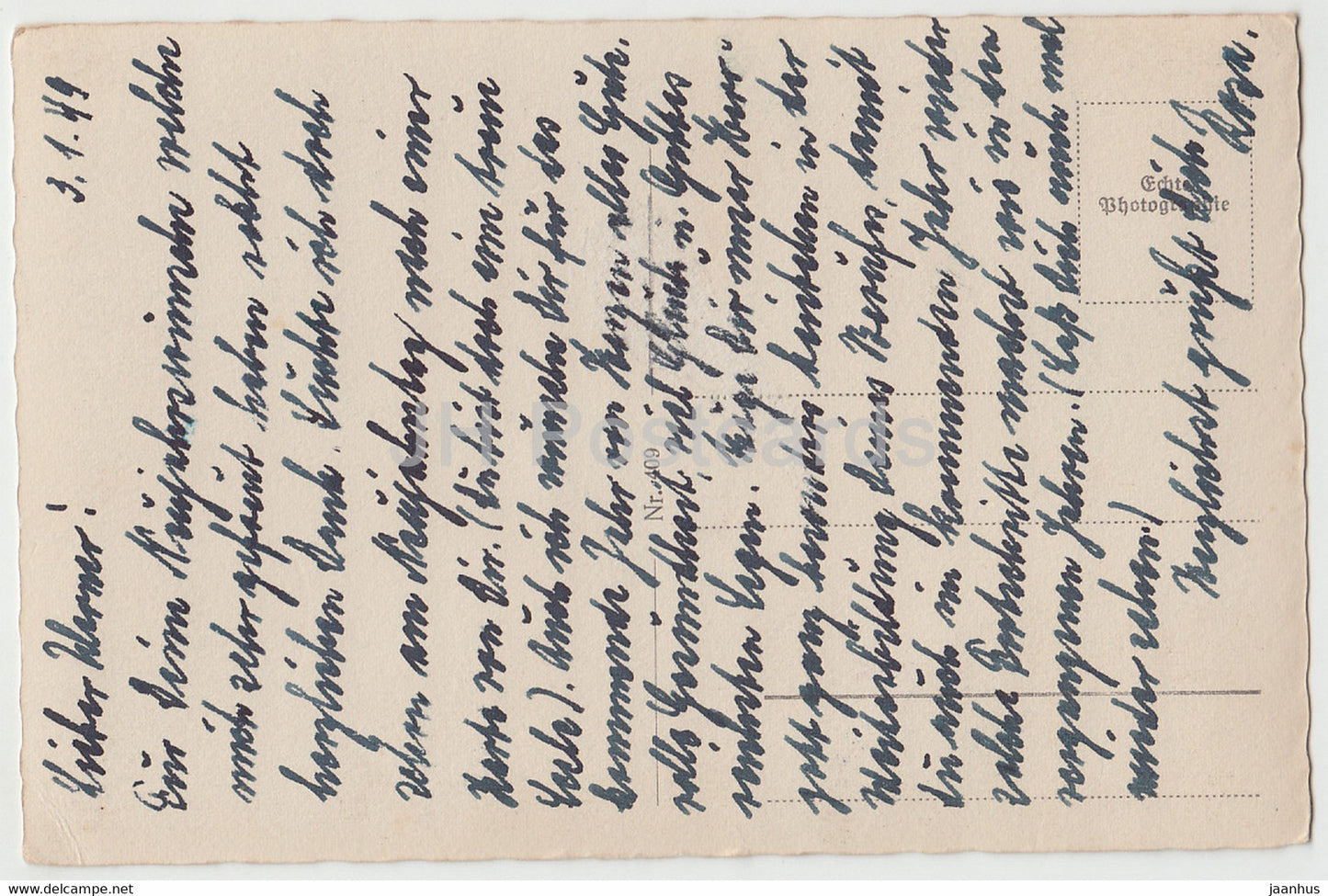 Vue d'hiver - 409 - carte postale ancienne - 1949 - Allemagne - utilisé