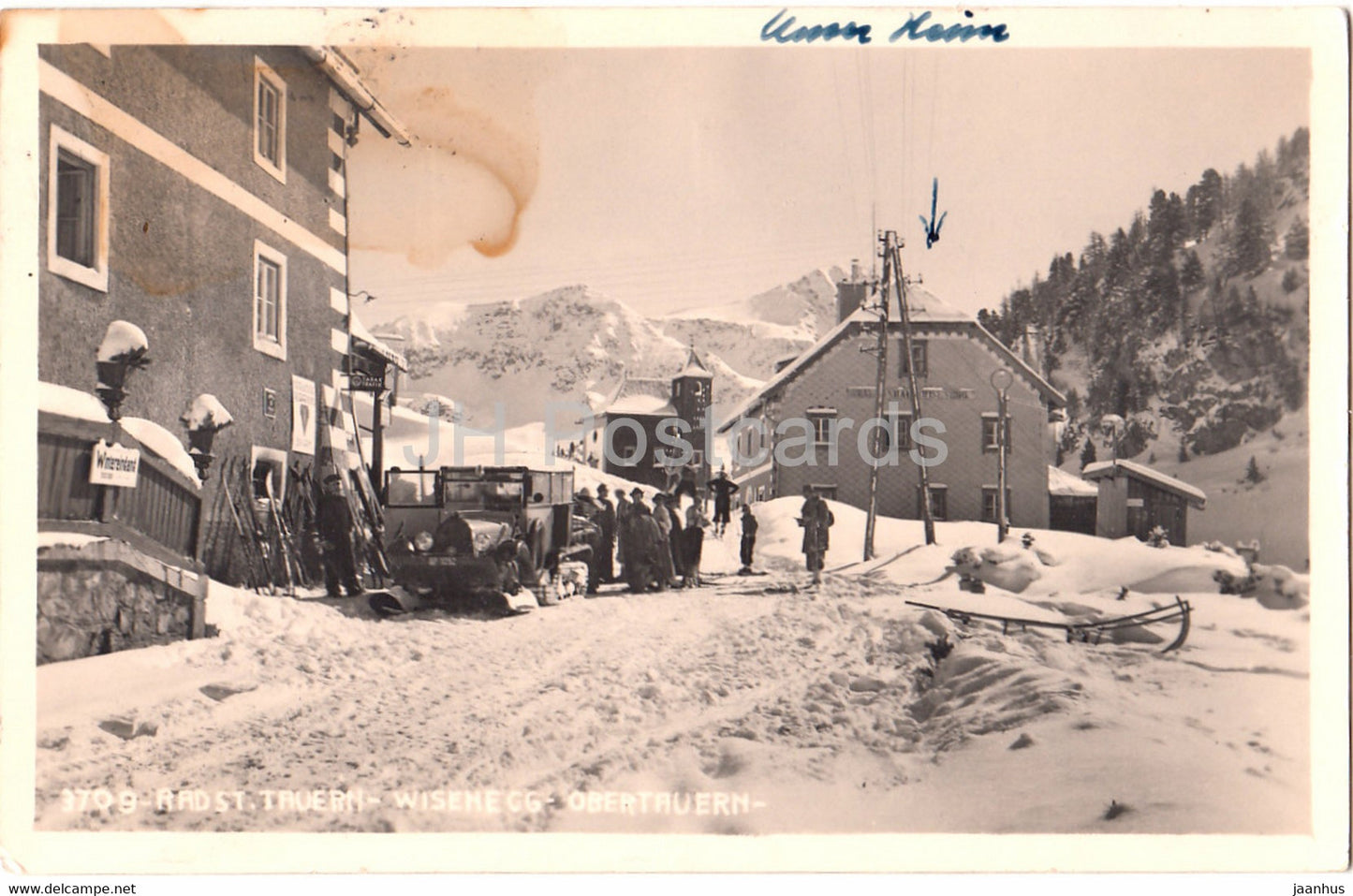 Rad St Tauern - Wisenegg - Obertauern - car - old postcard - 1943 - Austria - used - JH Postcards