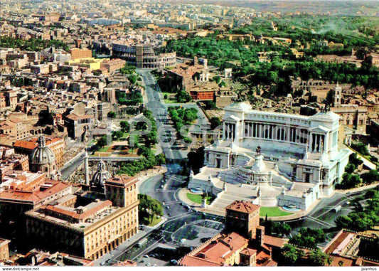 Roma - Rome - Piazza Venezia e Colosseo - Veduta aerea - Venice Square and Colosseum - 23447 - Italy - unused - JH Postcards