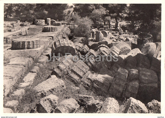 Olympia - Temple of Zeus - Tempel des Zeus - Ancient Greece - old postcard - Greece - unused - JH Postcards