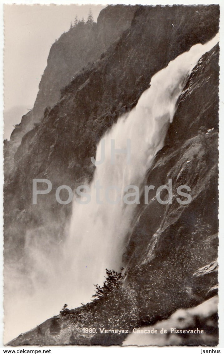 Vernayaz - Cascade de Pissevache - hotel Buffet de la Gare - 1980 - Switzerland - 1958 - used - JH Postcards