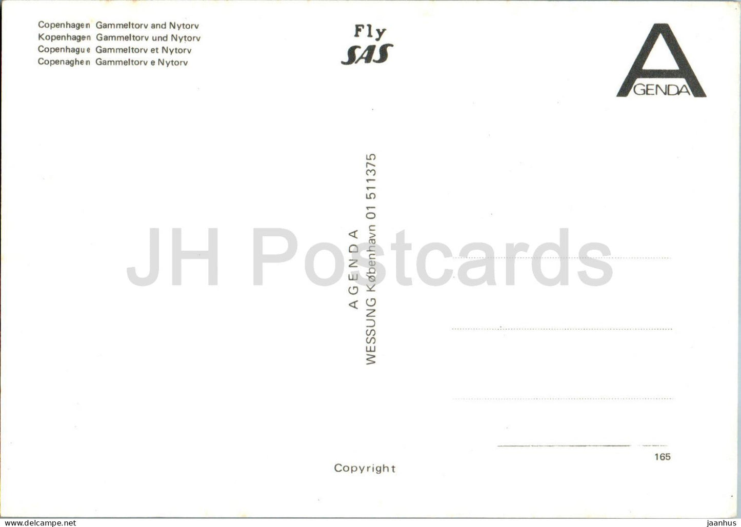Copenhagen - Kobenhavn - Gammeltorv and Nytorv - 165 - Denmark - unused