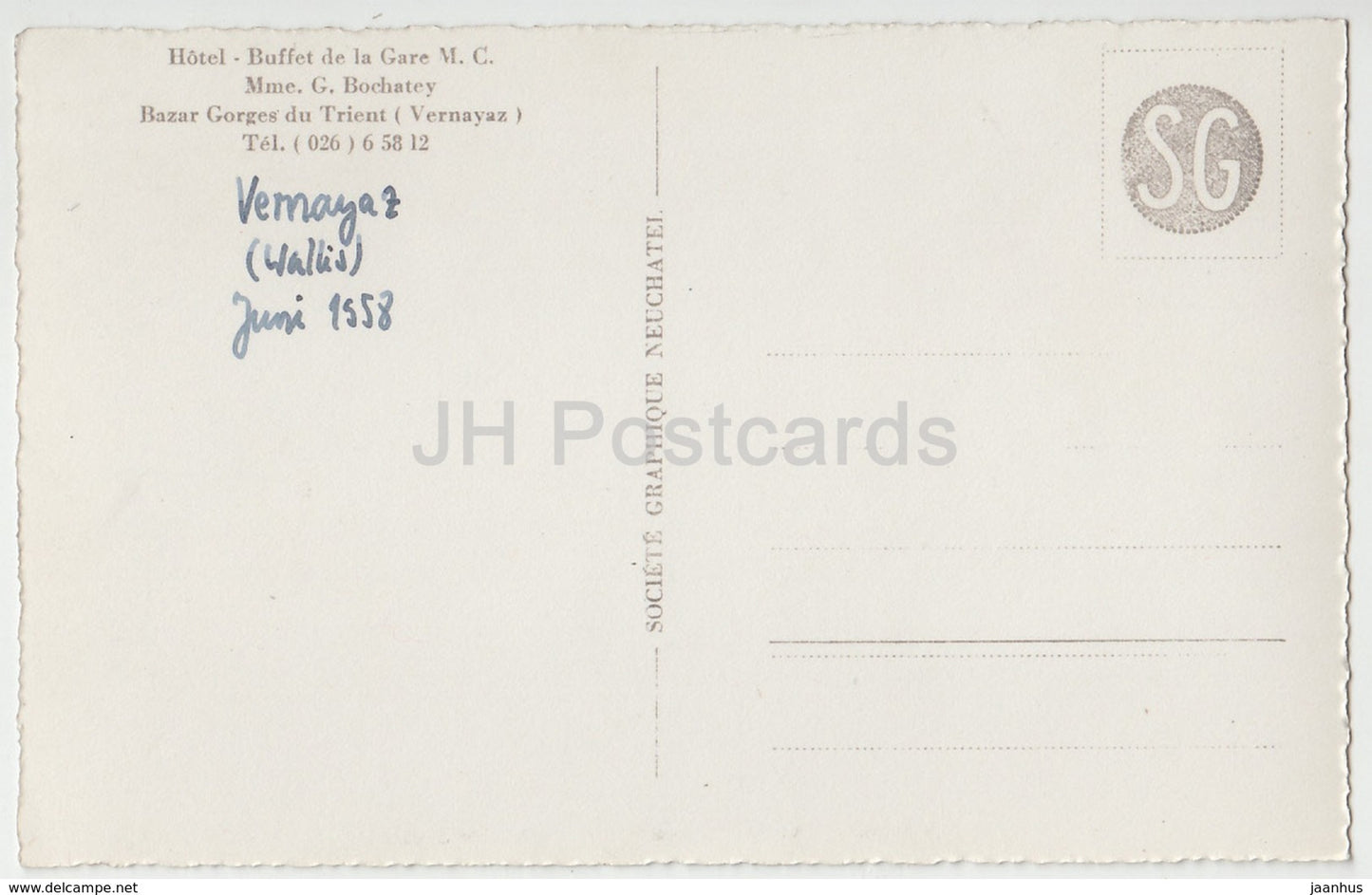 Vernayaz - Cascade de Pissevache - hôtel Buffet de la Gare - 1980 - Suisse - 1958 - occasion