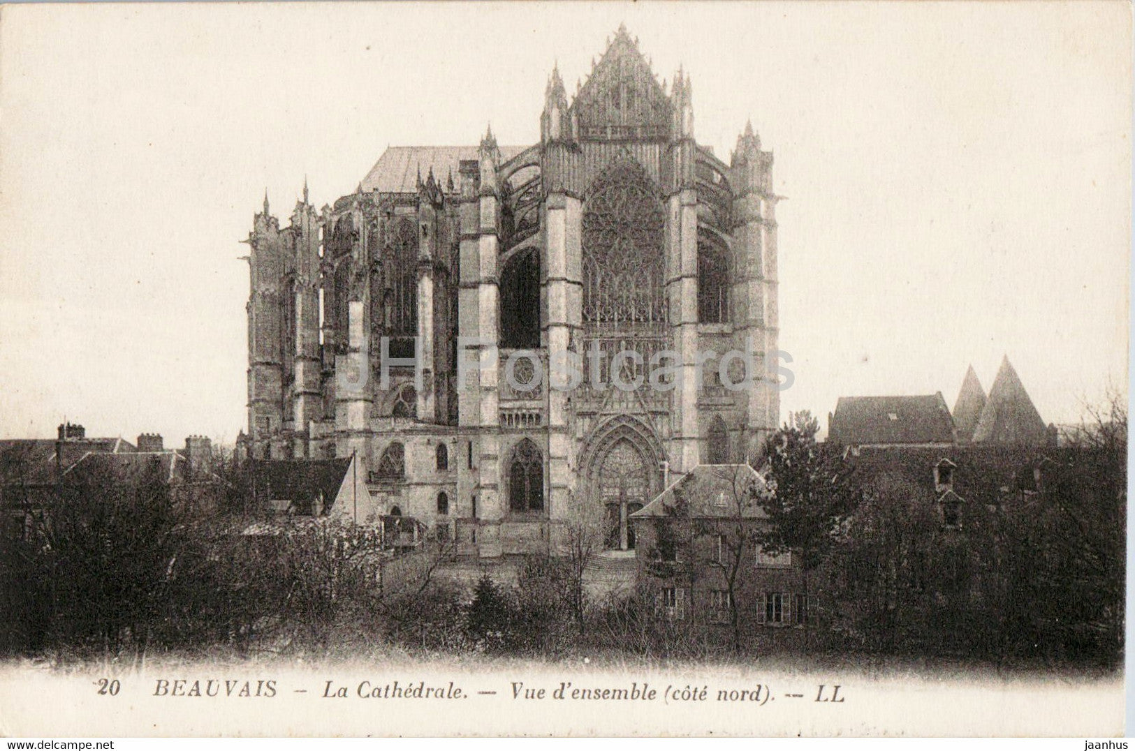 Beauvais - La Cathedrale - Vue d'ensemble - cote nord - cathedral - 20 - old postcard - France - unused - JH Postcards
