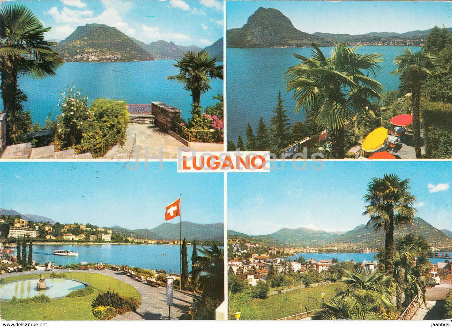 Lugano - multiview - 797 - 1976 - Switzerland - used - JH Postcards