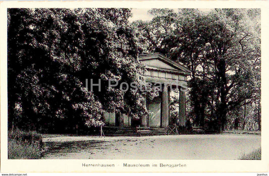 Hannover - Herrenhausen - Mausoleum im Berggarten - old postcard - Germany - unused - JH Postcards