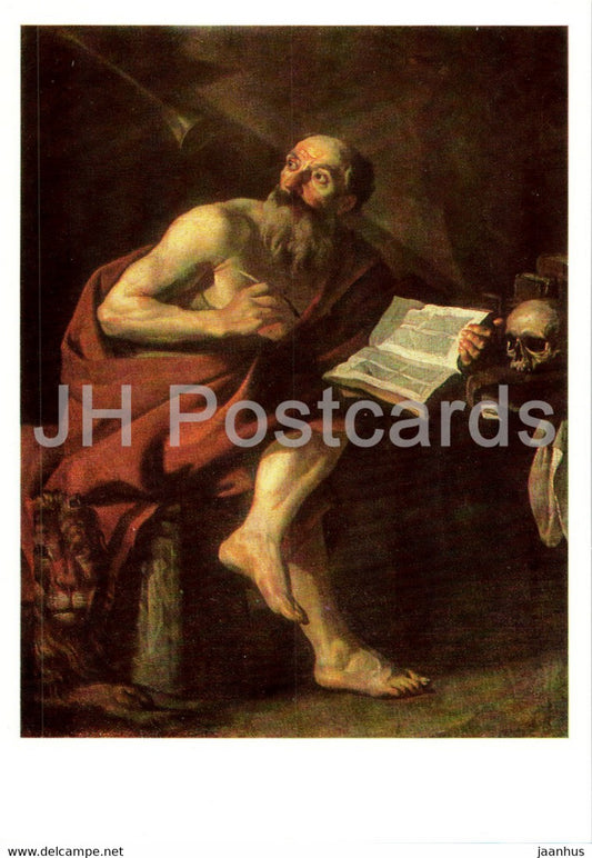 painting by Jan Janssens - The Vision of St Jerome - Flemish art - 1988 - Russia USSR - unused - JH Postcards
