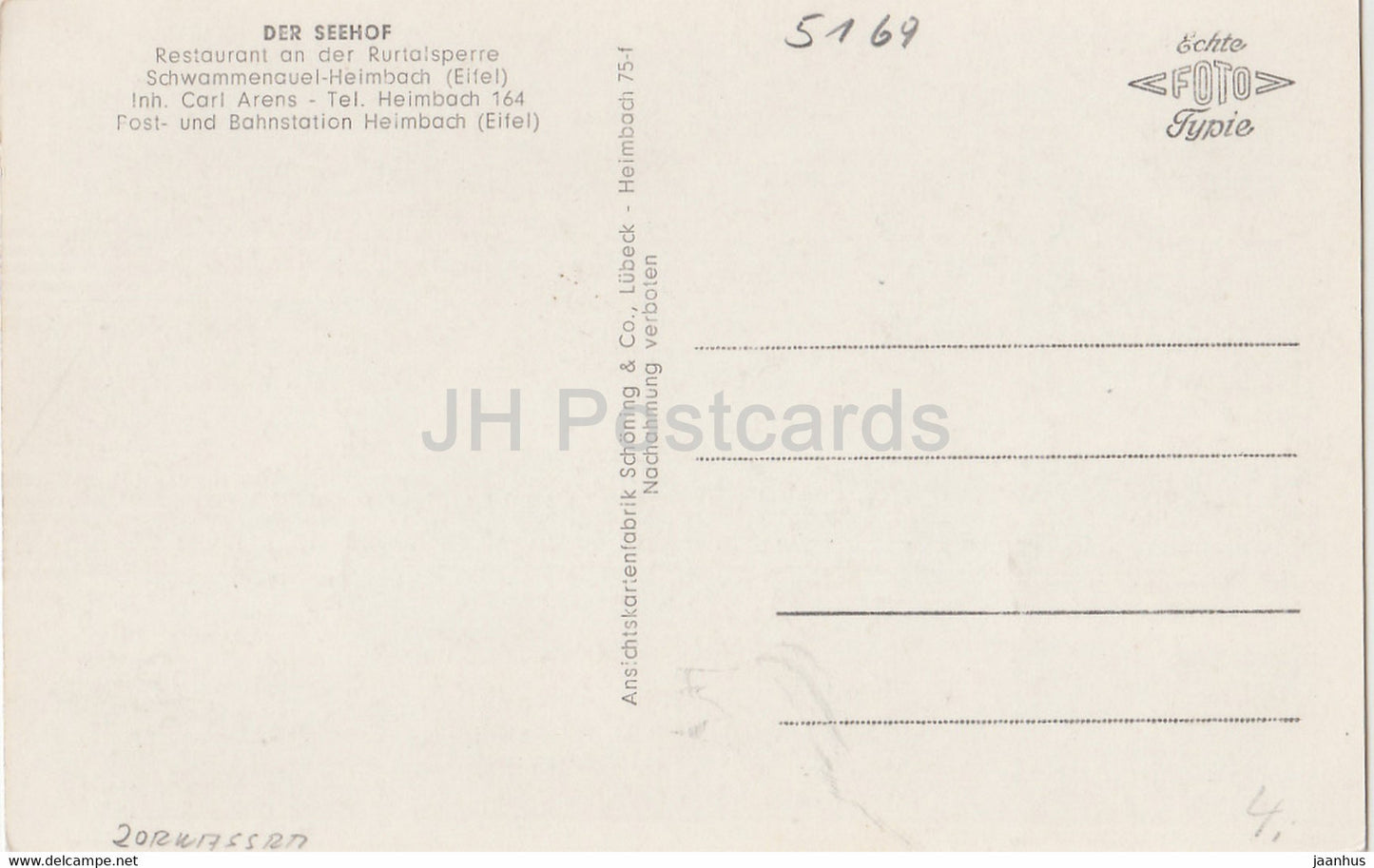 Rurtalsperre Schwammenauel - Der Seehof - Deutschland - unbenutzt