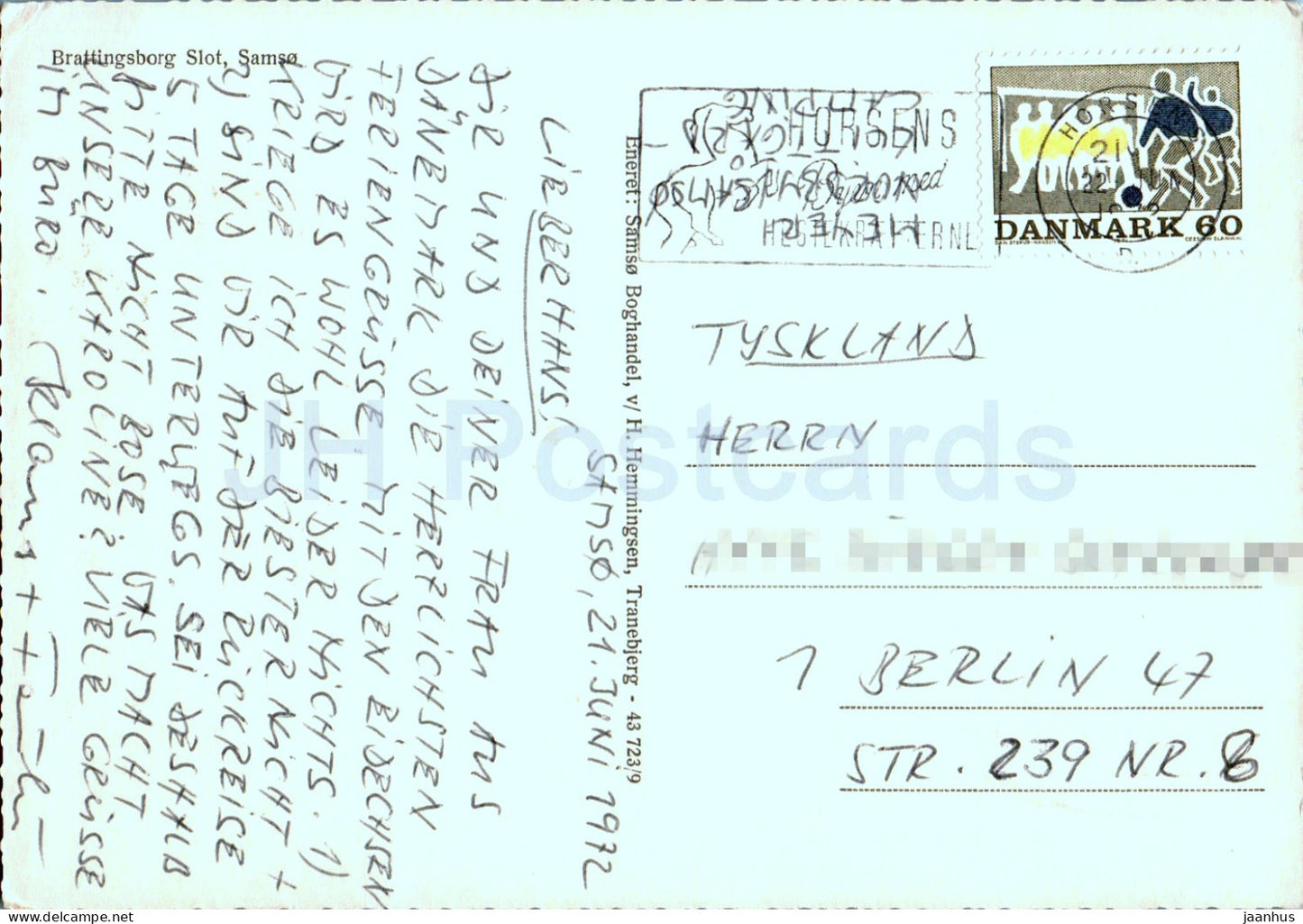 Brattingsborg Slot - castle - 43 - 1972 - Denmark - used