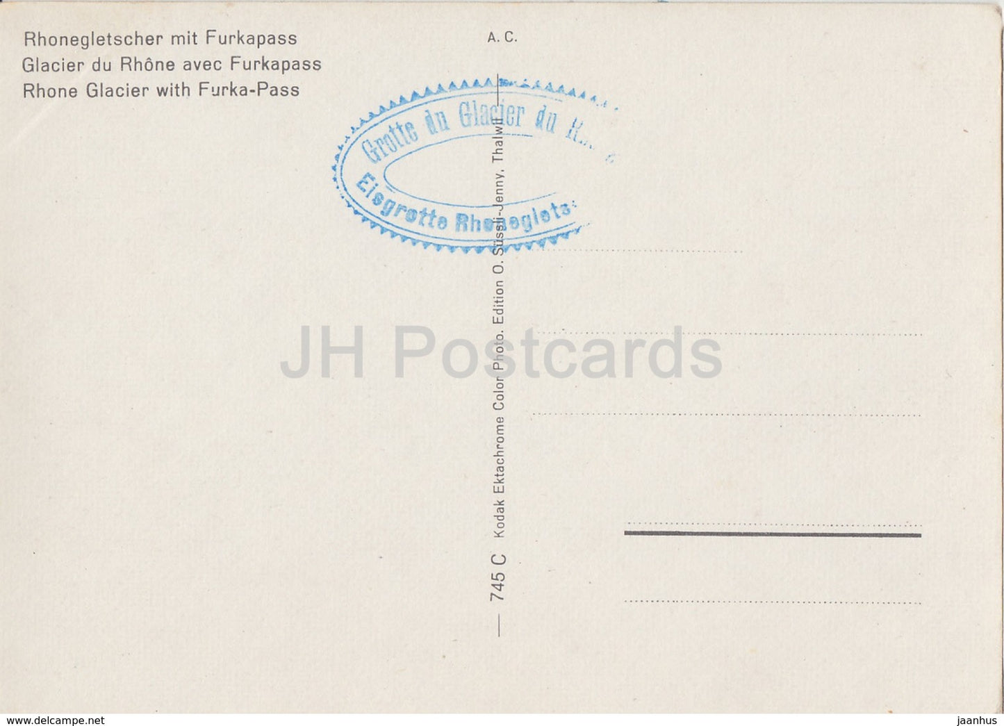 Rhonegletscher mit Furkapass - glacier - Switzerland - unused