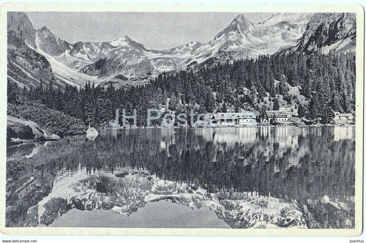 Vysoke Tatry - Popradske Pleso - Popper See - old postcard - Slovakia - unused - JH Postcards