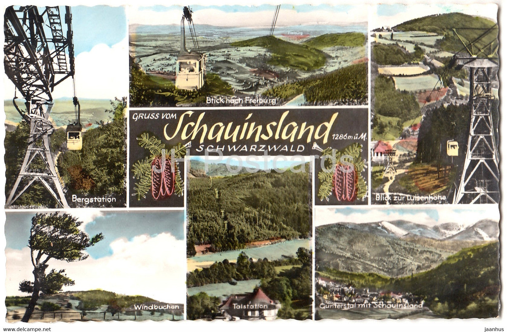 Gruss vom Schauinsland - Schwarzwald - Bergstation - Freiburg - Talstation - Germany - unused - JH Postcards