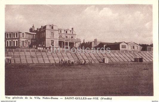 Saint Gilles sur Vie - Vue Generale de la Villa Notre Dame - old postcard - France - unused - JH Postcards