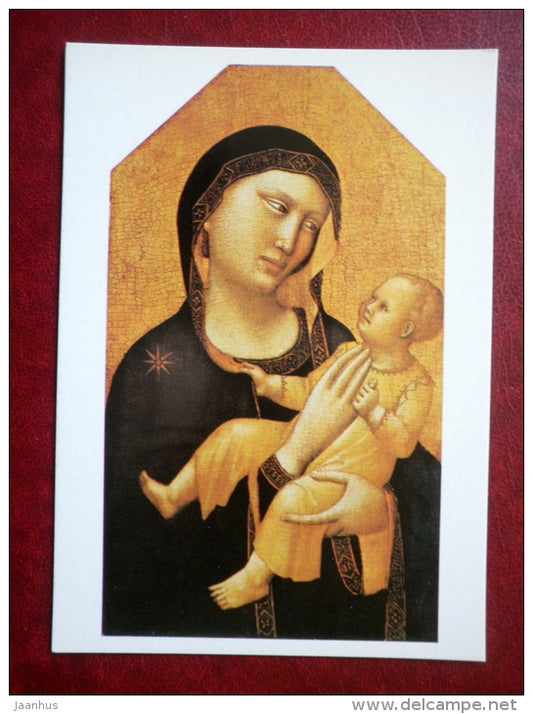 painting by Bernardo Daddi - Madonna with Child - italian art - unused - JH Postcards