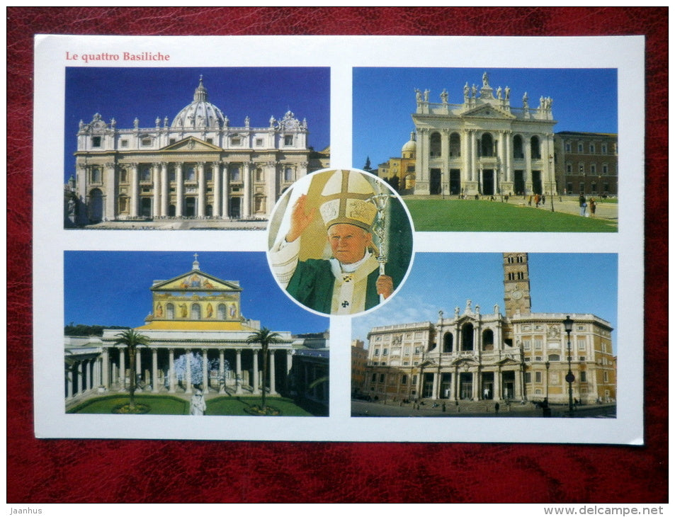 Le quattro Basiliche - Four Basilicas of Rome - Rome - Italy - unused - JH Postcards