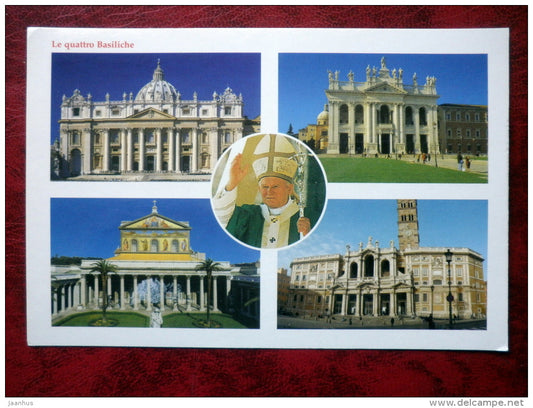 Le quattro Basiliche - Four Basilicas of Rome - Rome - Italy - unused - JH Postcards