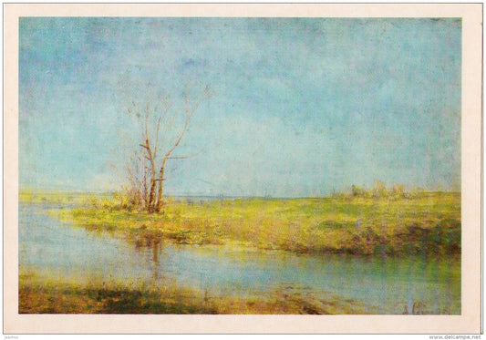painting by A. Savrasov - The Spring - Russian art - 1986 - Russia USSR - unused - JH Postcards