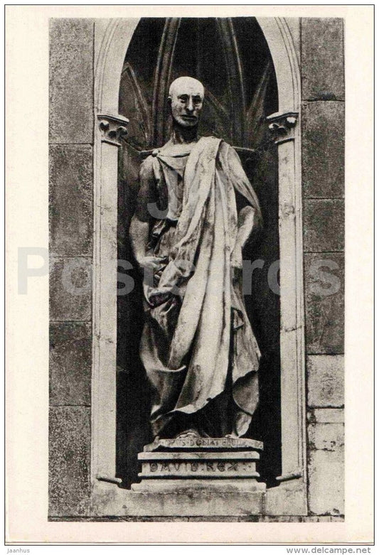 sculpture by Donatello - The prophet Habakkuk - italian art - unused - JH Postcards