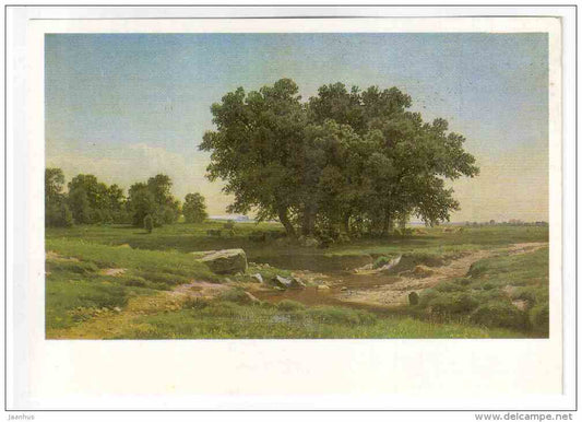painting by I. I. Shishkin - Oak trees , 1886 - russian art - unused - JH Postcards