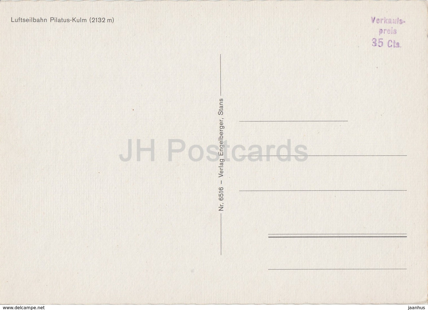 Luftseilbahn Pilatus Kulm 2132 m - cable car - 6516 - Switzerland - unused