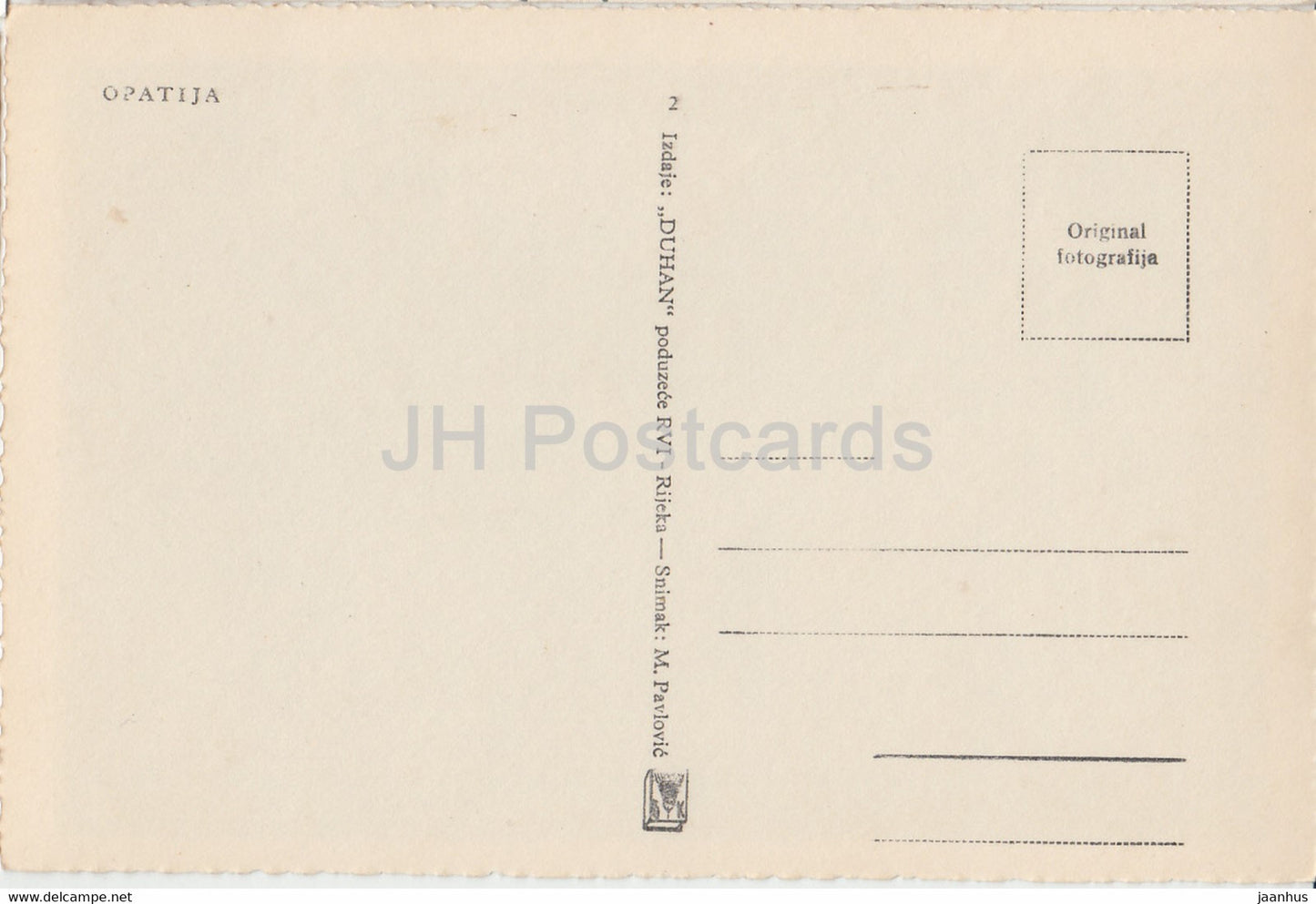 Opatija - 2 - carte postale ancienne - Yougoslavie - Croatie - occasion