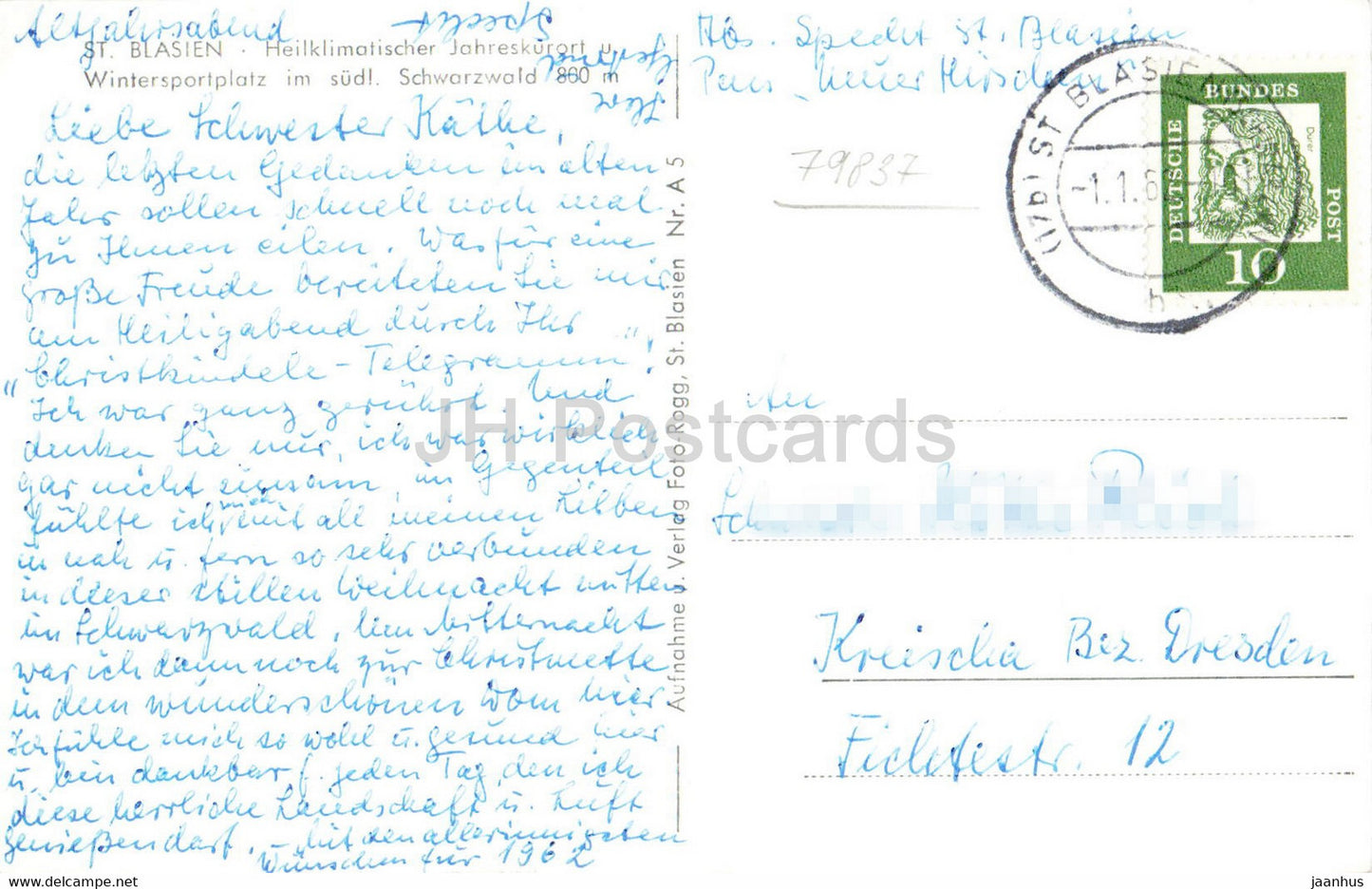 St Blasien - 880 m - 1960s- Germany - used