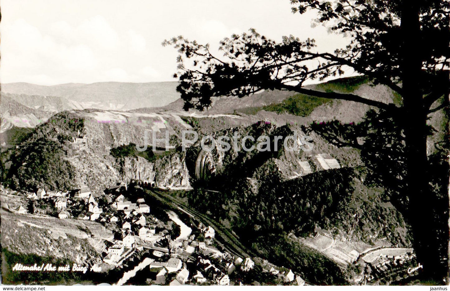 Altenahr - Ahr mit Burg  - old postcard - Germany - unused - JH Postcards