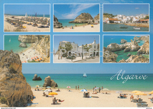 Algarve - Alvor - beach - multiview - Portugal - used - JH Postcards