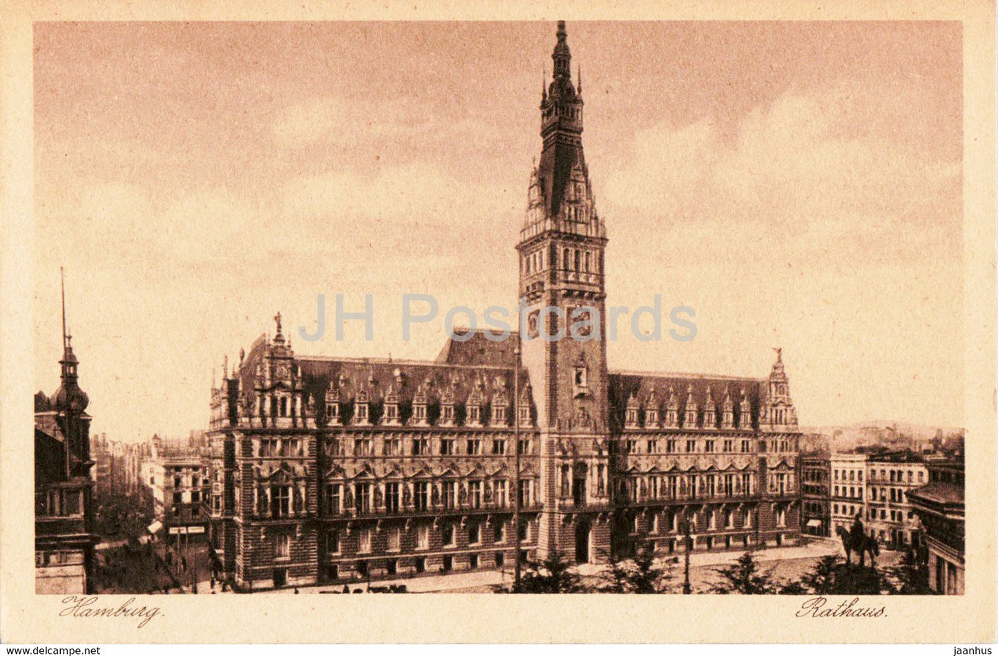 Hamburg - Rathaus - 302 - town hall - old postcard - Germany - unused - JH Postcards