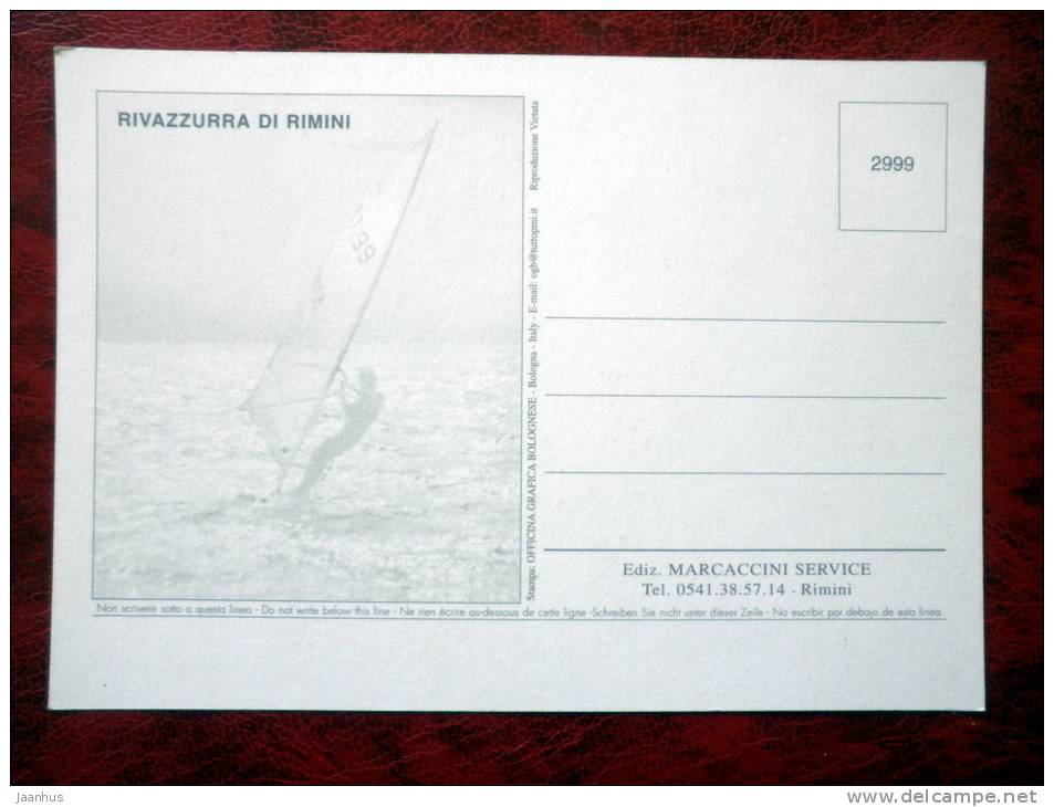 Rivazzurra di Rimini - beach - windsurfing - multiview - Italy - unused - JH Postcards