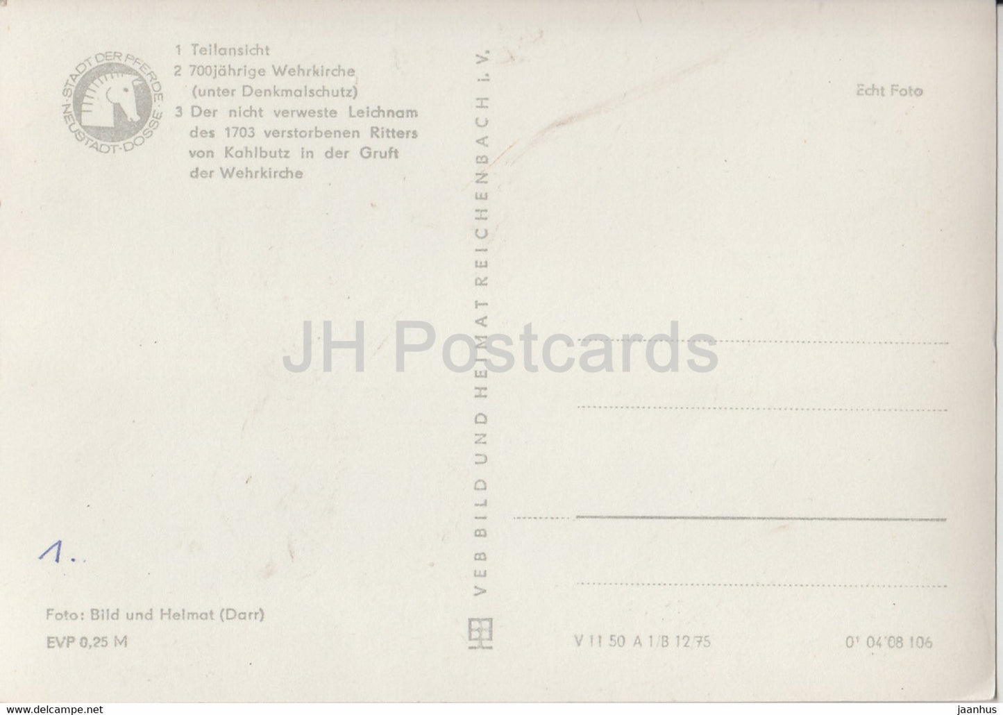 Neustadt Dosse - Ortsteil Kampehl - 700 jahrige Wehrkirche - église - Allemagne DDR - inutilisé