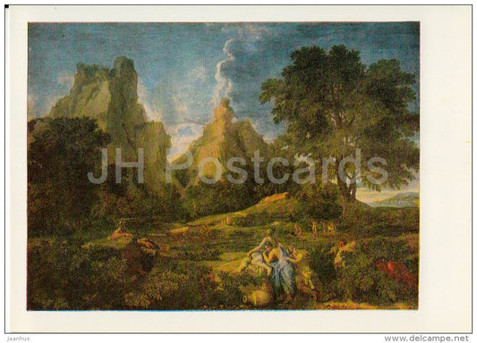 painting by Nicolas Poussin - Landscape with Polyphemus - French art - 1983 - Russia USSR - unused - JH Postcards
