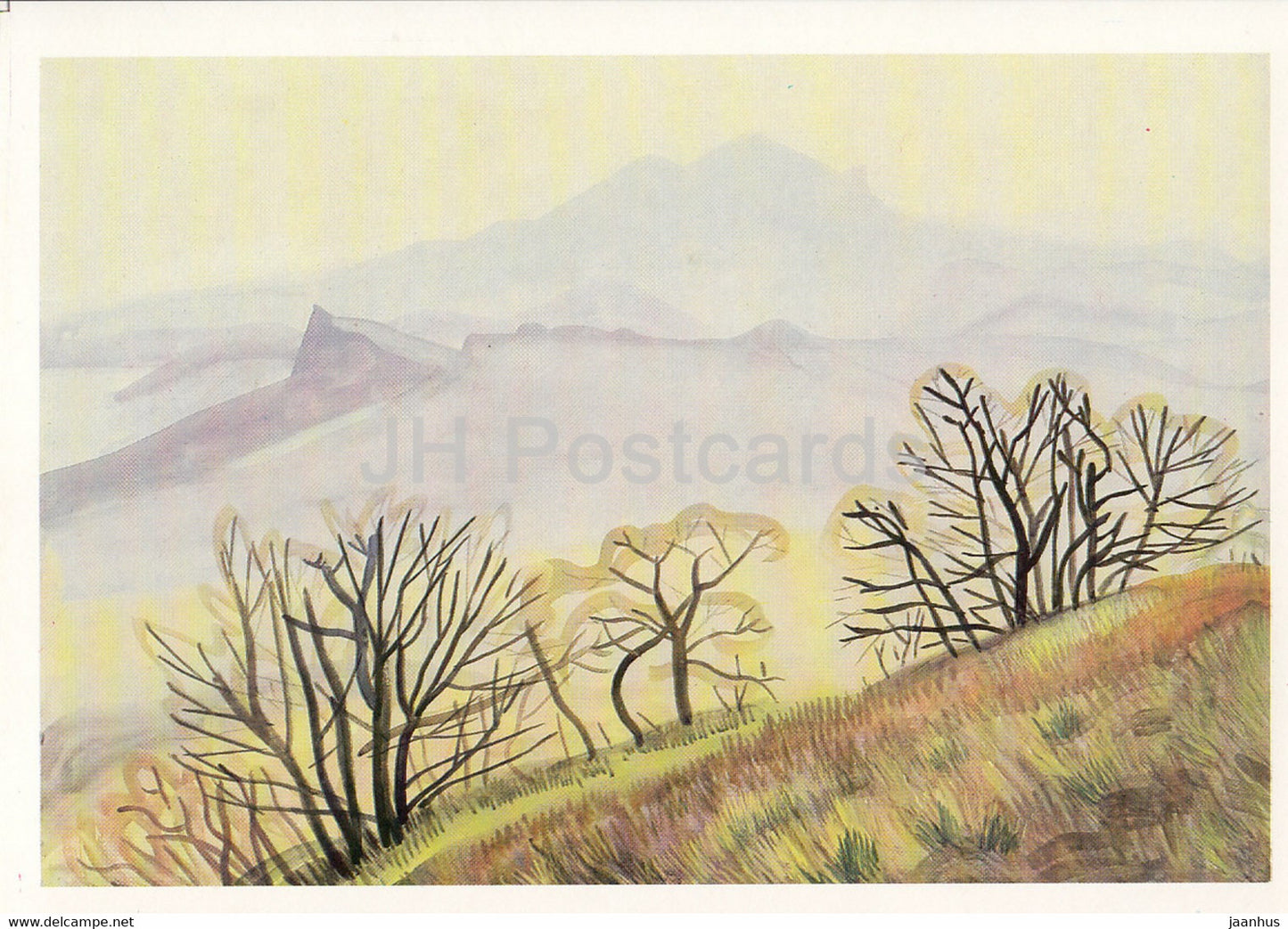 painting by G. Efimochkin - Koktebel - The Spring - Russian art - 1989 - Russia USSR - unused - JH Postcards