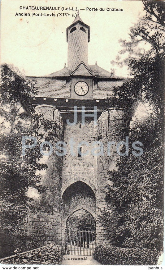 Chateaurenault - Porte du Chateau - castle - old postcard - 1907 - France - used - JH Postcards