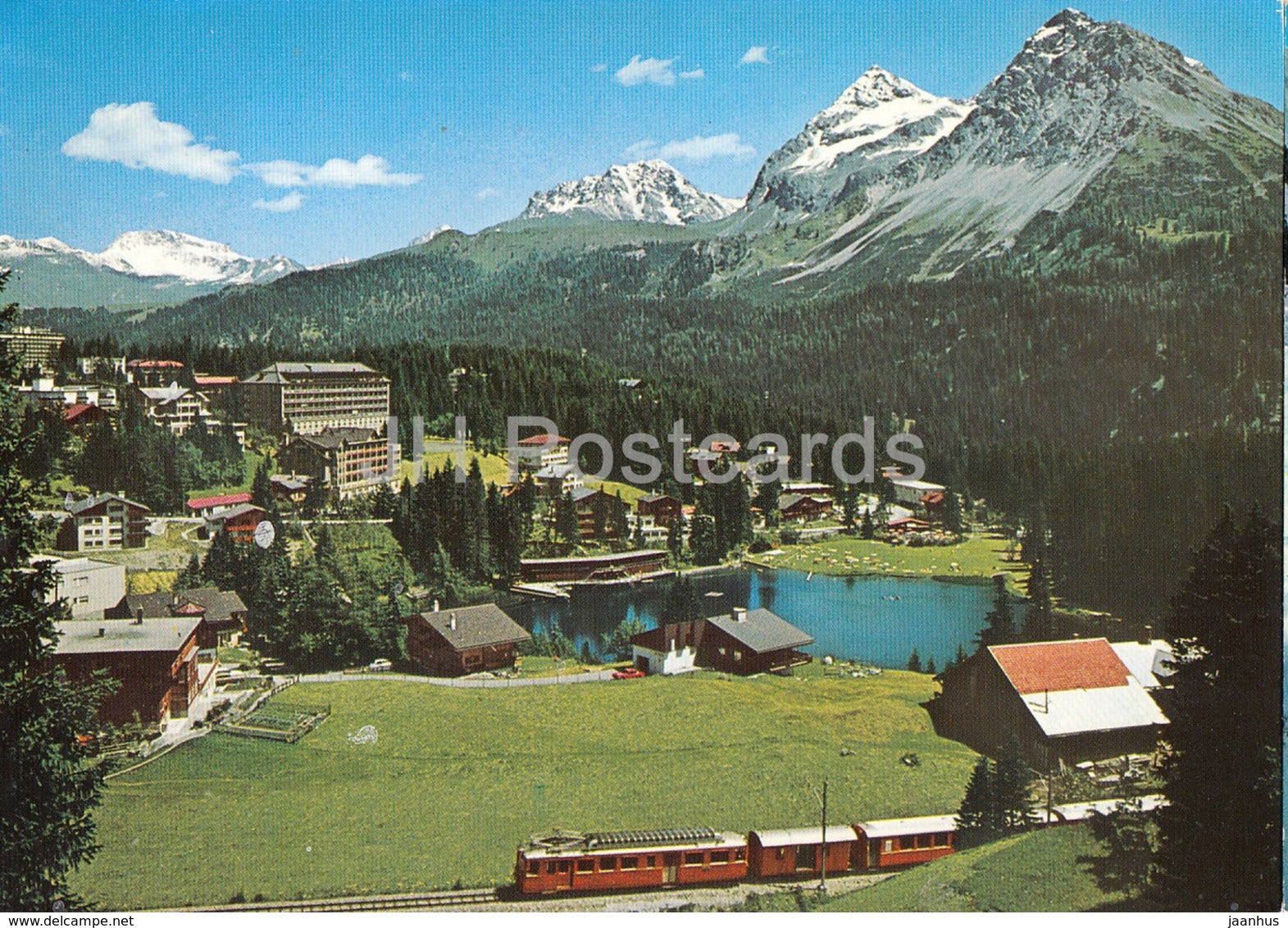 Arosa - Untersee mit Chur - Arosa Bahn - train - railway - 224 - 1976 - Switzerland - used - JH Postcards