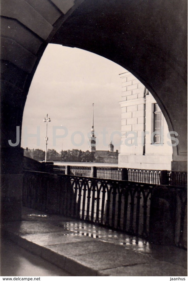 Leningrad - St. Petersburg - Peter and Paul Fortress from Zimnyaya channel - 1966 - Russia USSR -  unused - JH Postcards