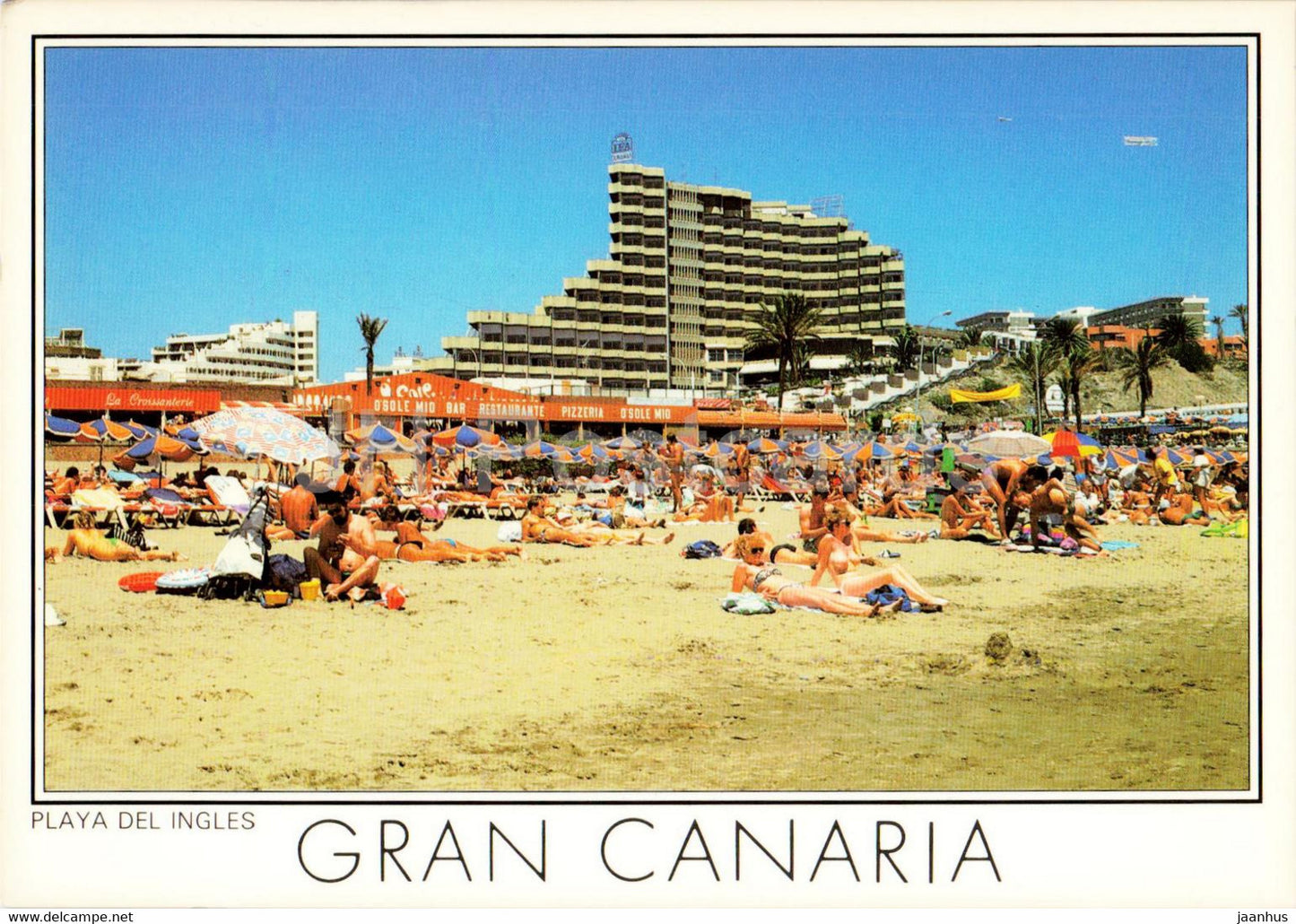 Gran Canaria - Playa del Ingles - 589 - hotel - beach - Spain - unused - JH Postcards