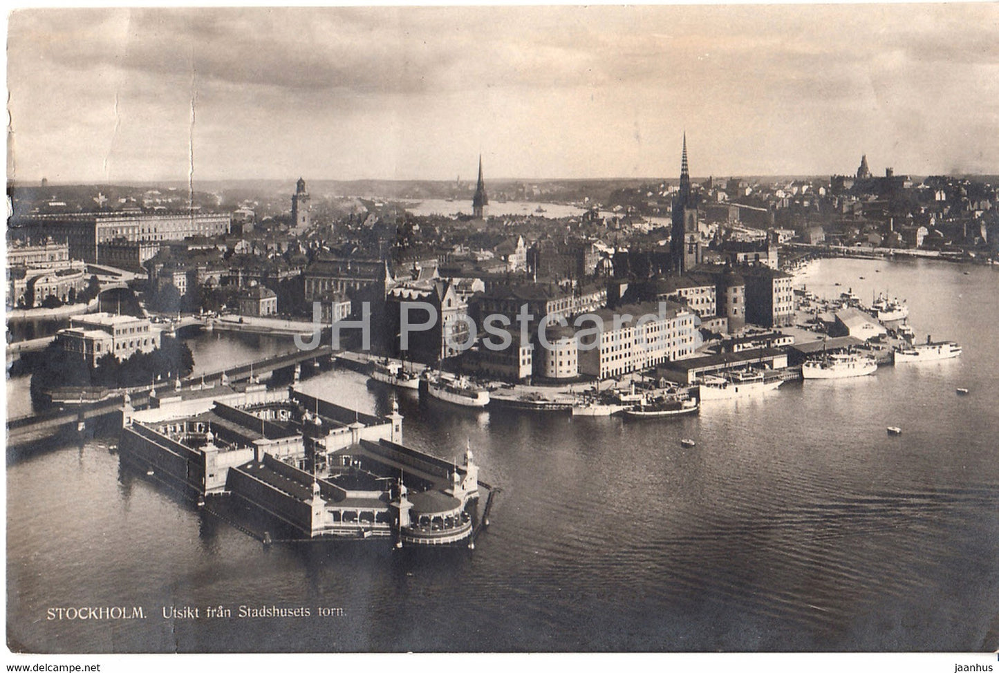 Stockholm - Utskit fran Stadshusets torn - old postcard - 1919 - Sweden - used - JH Postcards