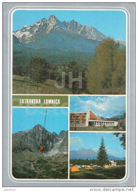 Tatranska Lomnica - Kezmarsky stit - cable car - Vysoke tatry - High Tatras - Czechoslovakia - Slovakia - used 1985 - JH Postcards