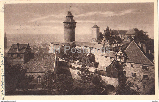 Nurnberg - Burgnordseite - Nuremberg - old postcard - 1930 - Germany - used - JH Postcards