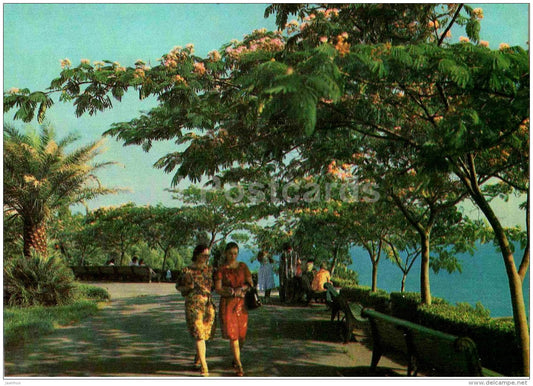 Square near the hotel Primorskaya - Sochi - 1981 - Russia USSR - unused - JH Postcards