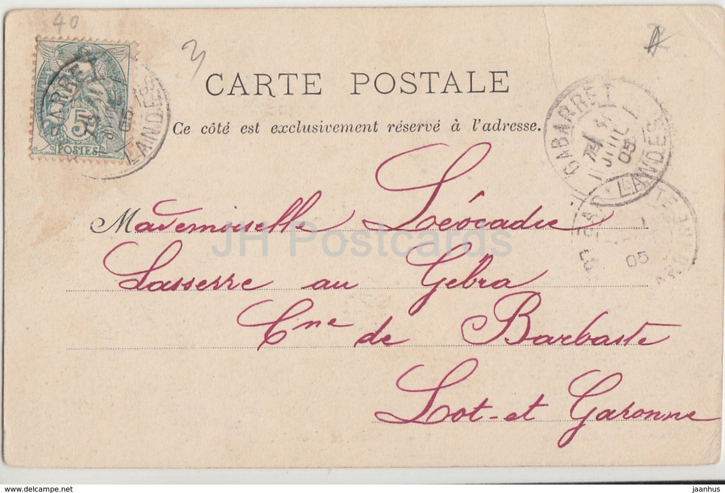 Chateau de Bournac - castle - 7 - 1905 - old postcard - France - used