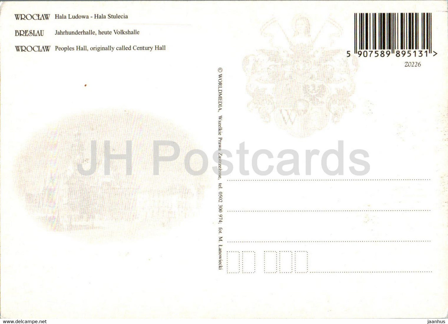 Wroclaw - Hala Ludowa - Hala Stulecia - Peoples Hall - Century Hall - Poland - unused