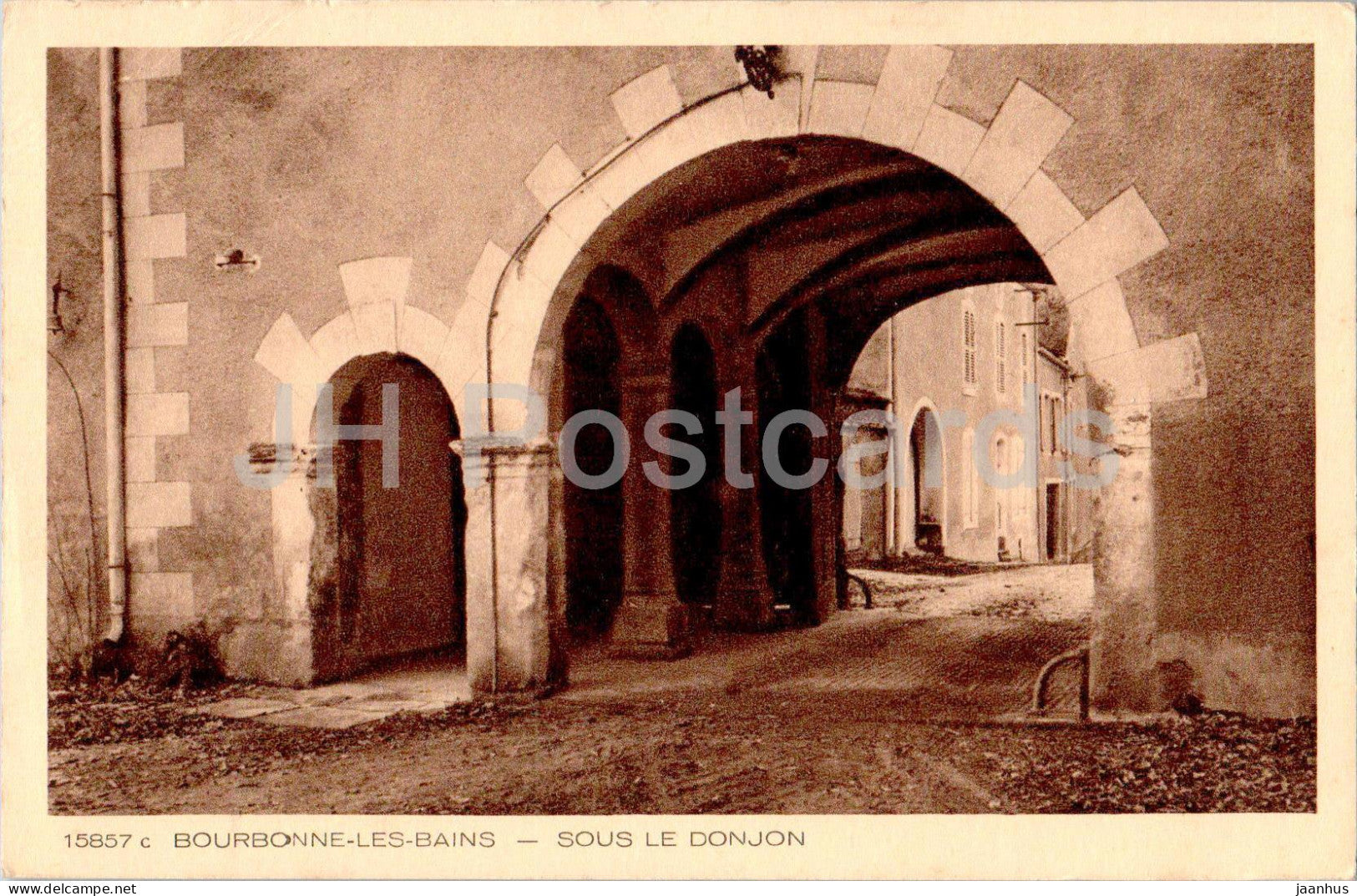 Bourbonne Les Bains - Sous le Donjon - 15857 - old postcard - 1942 - France - used - JH Postcards
