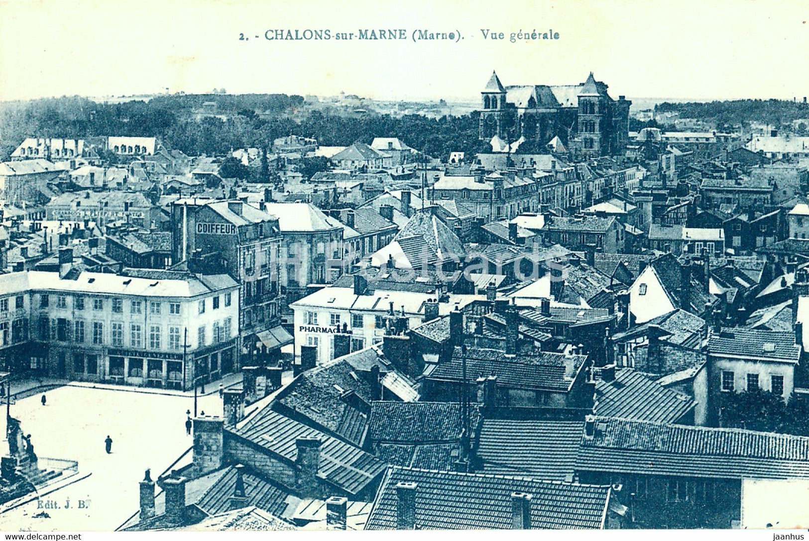 Chalons sur Marne - Vue Generale - 2 - old postcard - France - unused - JH Postcards