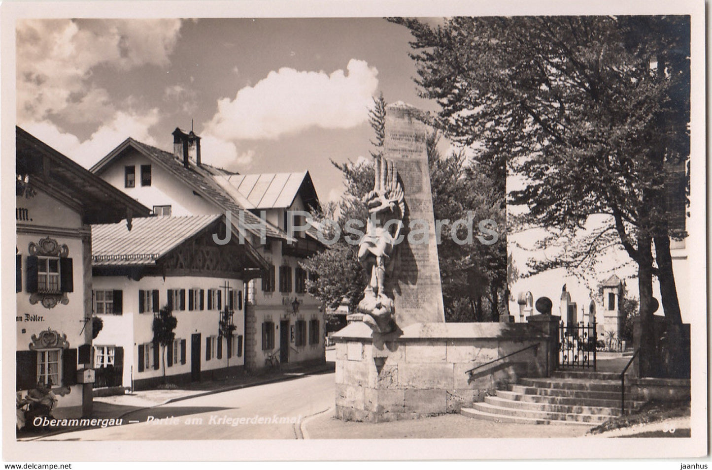 Oberammergau - Partie am Kriegerdenkmal - Germany - unused - JH Postcards
