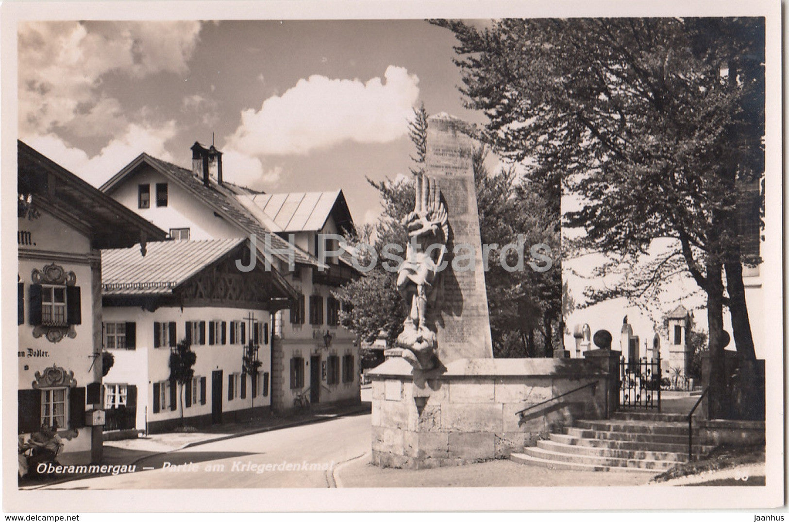 Oberammergau - Partie am Kriegerdenkmal - Germany - unused - JH Postcards