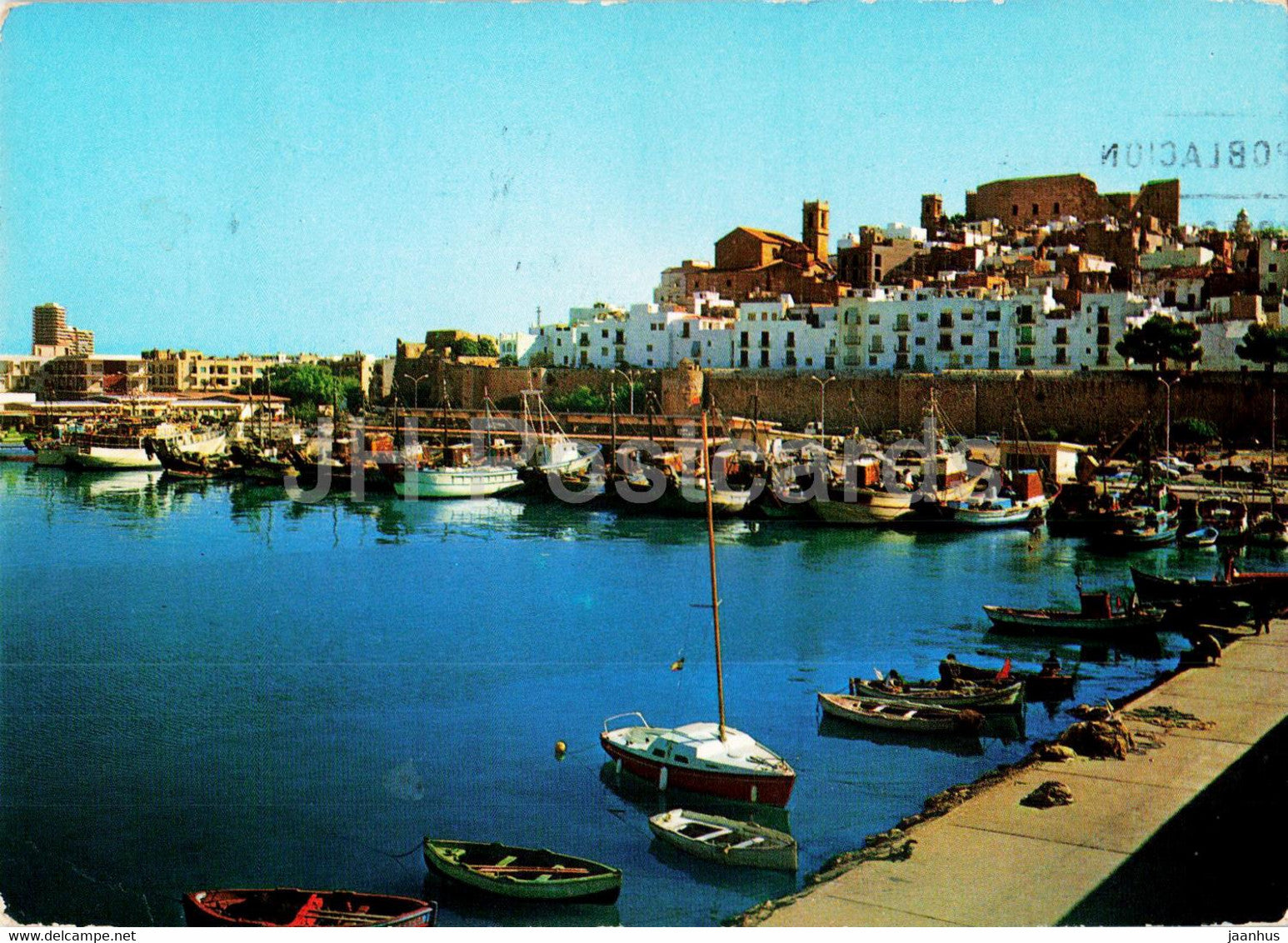 Costa del Azahar - Peniscola - Puerto - port - boat - ship - 6433 - 1979 - Spain - used - JH Postcards
