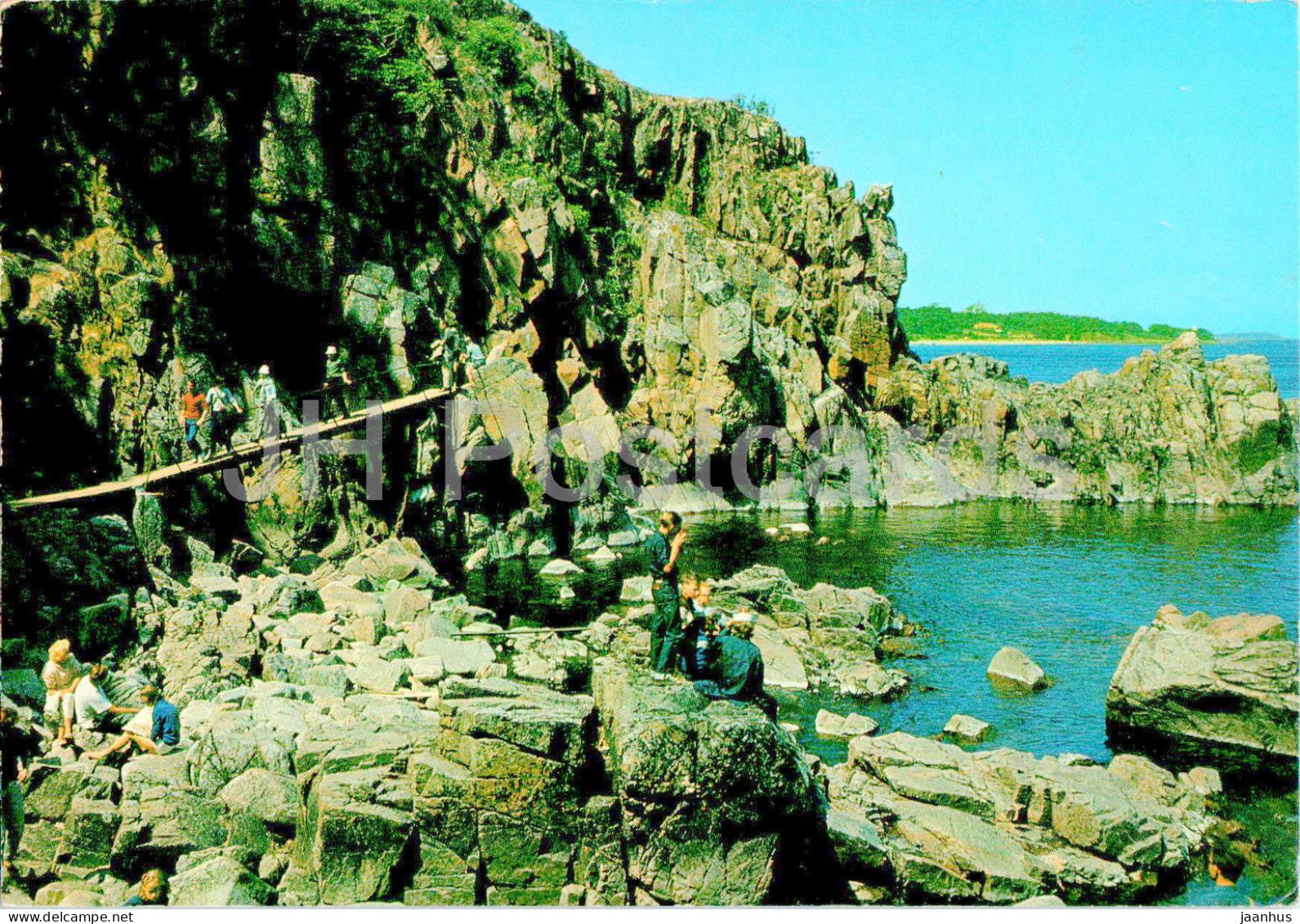 Bornholm - Indgangen til sorte Gryde ved Ro - entrance by Ro - 1983 - Denmark - used - JH Postcards