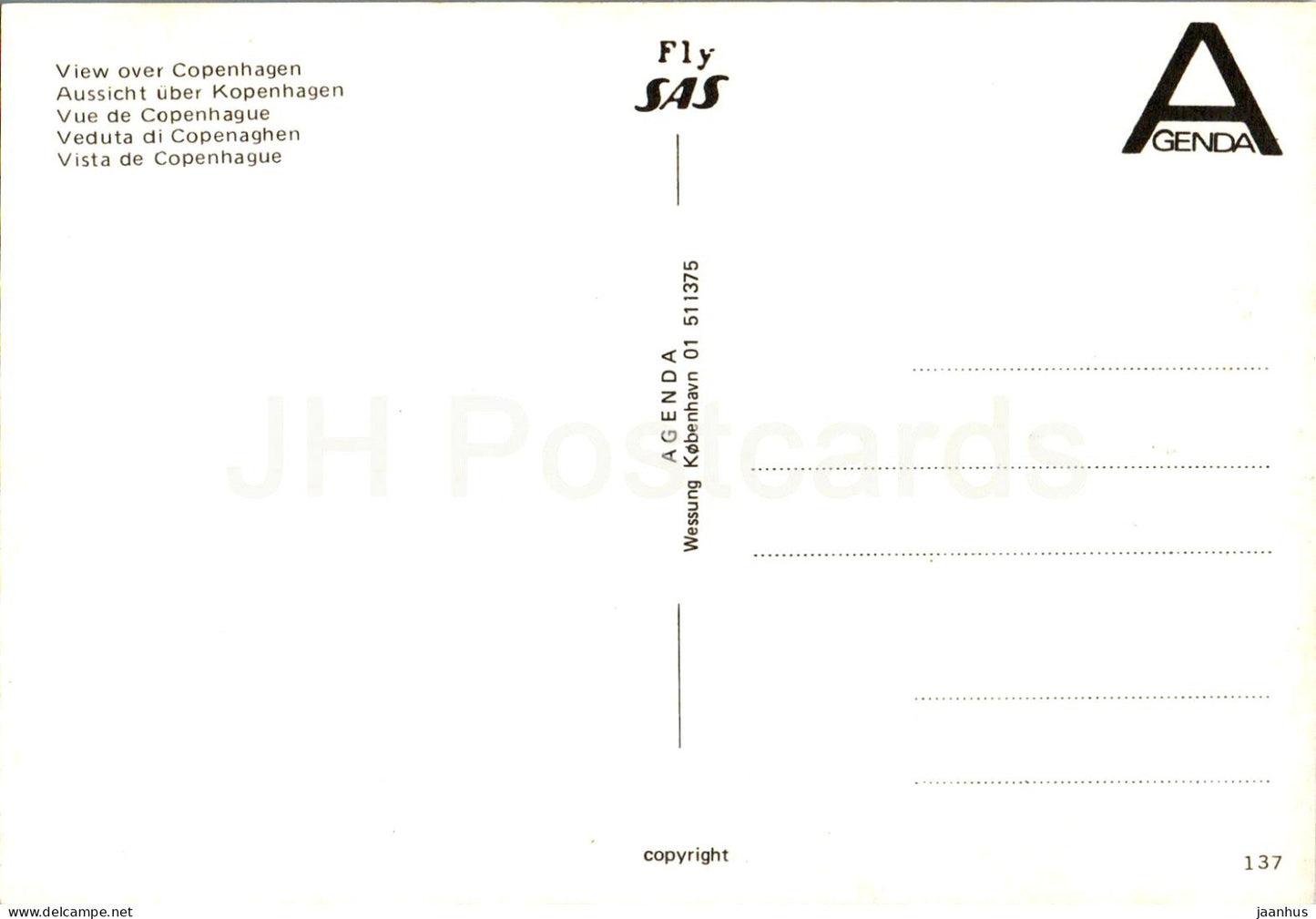 Copenhagen - Kobenhavn - View over Copenhagen - 137 - Denmark - unused